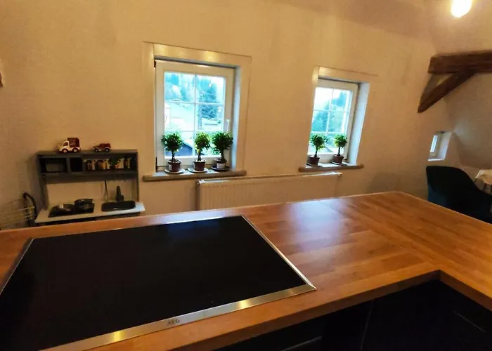 بيت للعطل Historisches Aschberg Haisl Klingenthal, Terrasse, Grosser Garten 6 2 Personen *