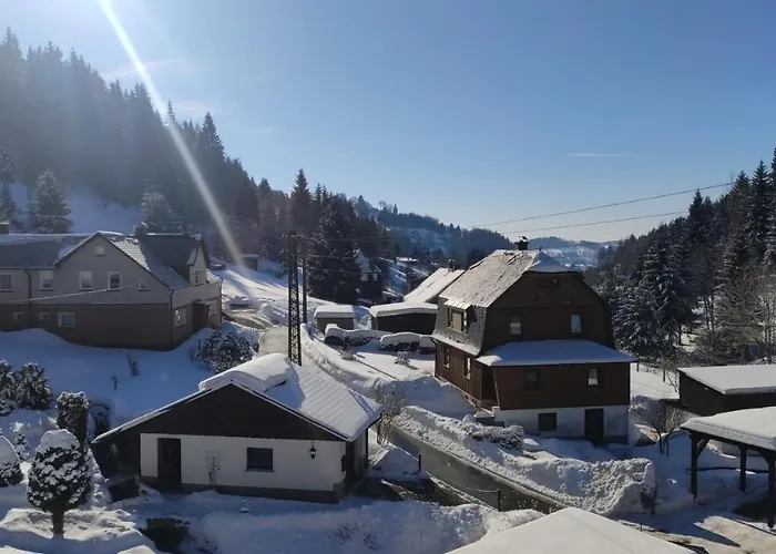 بيت للعطل Historisches Aschberg Haisl Klingenthal, Terrasse, Grosser Garten 6 2 Personen